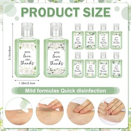 Piuaeue 50Pcs White Flower Mini Hand Sanitizer Bulk, Thank You Gift Wedding Favors Small Hand Sanitizer for Guest 1fl oz Travel Size Hand Soap for Wedding Gift Supplies