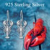 Sterling Silver Lobster Earrings Dangle Created Blue Opal Earrings Jewelry
