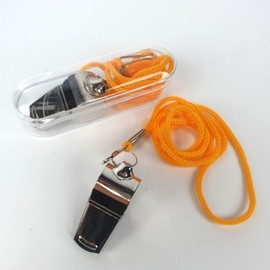 Police Referee Metal Whistle with Lanyard for Self-Defense (1pc) Referee Whistle 3ea