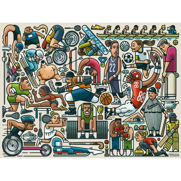 Ravensburger Athletic Fit 750 Piece Large Format Jigsaw Puzzle for Adults - 16940 - Every Piece is Unique, Softclick Technology Means Pieces Fit Together Perfectly