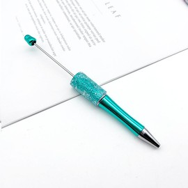 7 Pens Sugar Beadable Pens WHOLESALE BULK Beaded Ballpoint Pen 1.0mm Medium Suitable for DIY with Beads and Focals Ships from California Art Supplies Writing Instrument:_97 Teal 1H_7 PCS