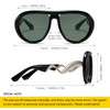 SHEEN KELLY Oversized Trendy Polarized Aviator Sunglasses for Women Men