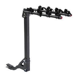 Rockland Foldable 4-Bike Rack, 120 lbs Capacity, Hitch Mount Bike Rack with Pin Clip, Bike Carrier Rack for 1.25" and 2" Receiver for Cars SUVs Vans RVs