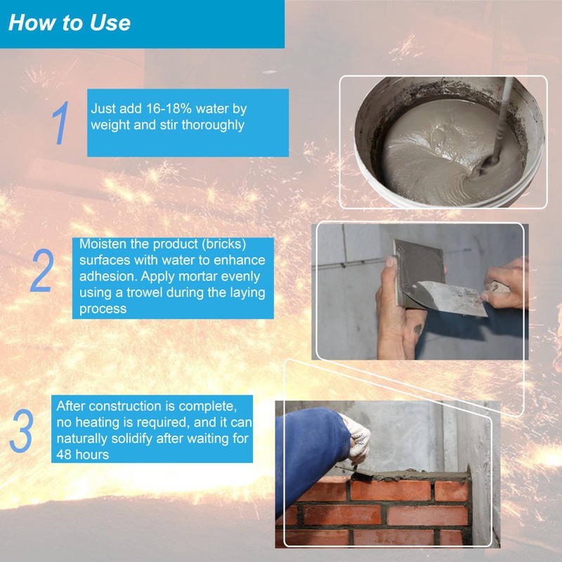 SOLIDLAND Refractory Mortar - 3.5 LBS Masonry & FireBrick Refractory