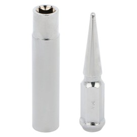 alxiang (32 9/16-18 Chrome 4.5'' Tall Spike Wheel Lug Nuts + 1 Key for H1 for Lobo for Durango for Dakota for Aspen for Ram 3500/2500/1500 for F350/F250 Left Right Front Rear ECP131342