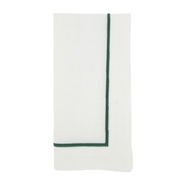 Saro Lifestyle Embroidered Line Design Napkins (Set of 4), Jasper Green, 20"