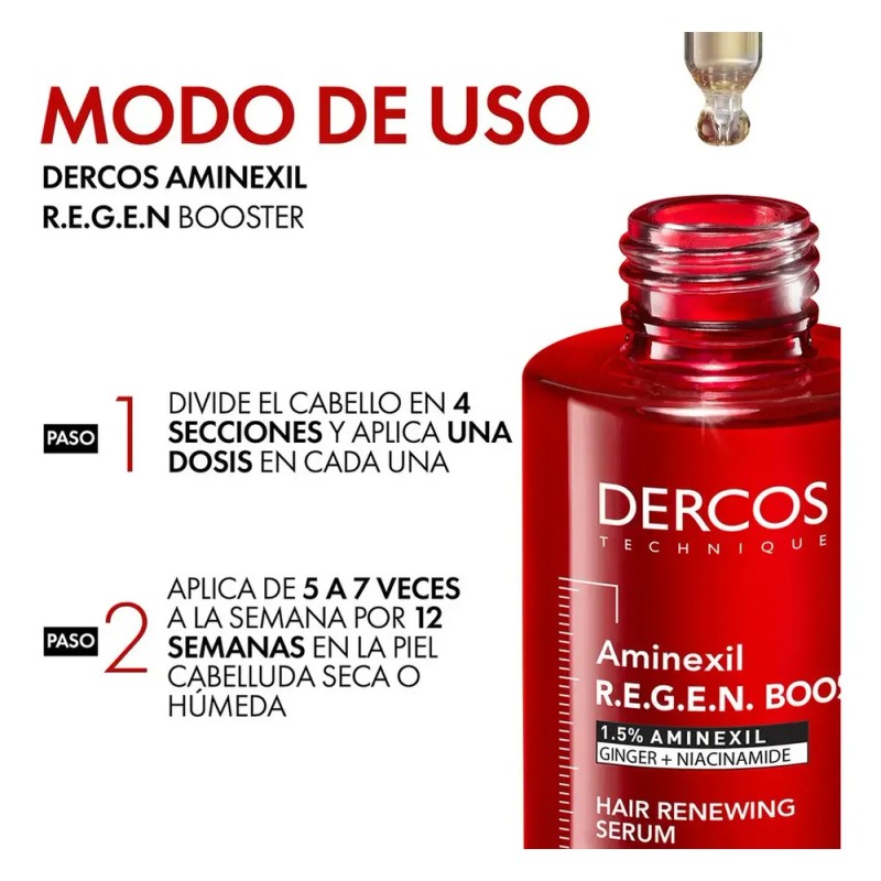 Vichy Dercos Regen Serum 90ml Para Cuidado Capilar