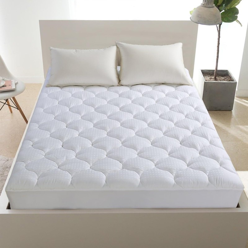 LEISURE TOWN Queen Mattress Pad Fitted Quilted Cotton Mattress Cover