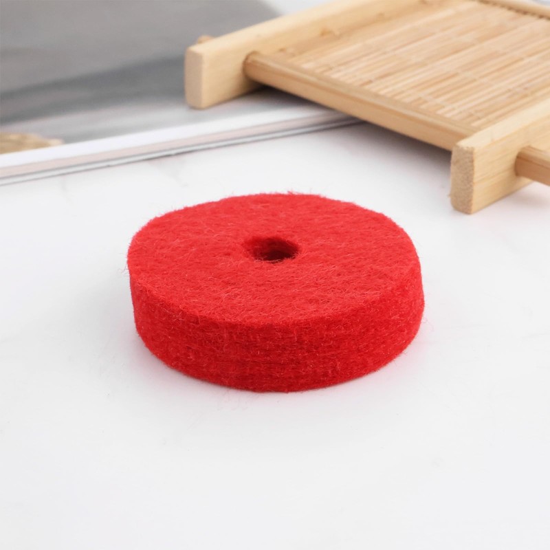 LT Easiyl 12pcs Wool Cymbal Felts 40mm Jazz Drum Felt