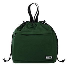 Moyad Reusable Lunch Bags for Women Men, Insulated Cooler Lunch Box Handbag Tote Bag with Handle and Drawstring Closure for Work Picnic Travel Camping Outdoor, Green