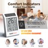 BaldrTherm Humidity Meter Hygrometer, Solar-Powered Room Thermometer Indoor Digital Temperature