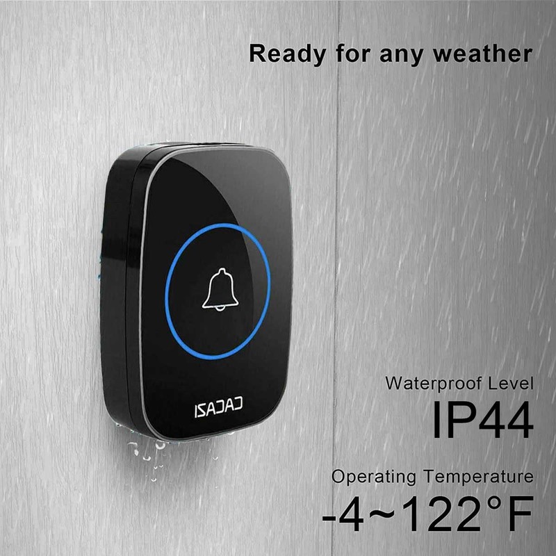 Wireless Doorbells for Home - Adjustable Volume with 60 Chimes,