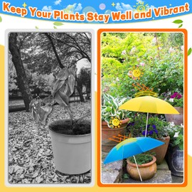 LUYI 4 Pack Plant Umbrellas for Outdoor Plants, Garden Plant Umbrella Shade for Outdoor Plants, Potted Plant, Garden Beds Provide Shade to ‌Defend Plants From Blazing Sun