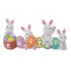 Easter Rabbit Decoration Multipurpose Vivid Cute Hand Painted Resin Rabbit