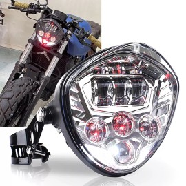 KEEPDSGN For Yamaha Star Bolt R-Spec V-Star Motorcycle 7" LED Headlight Hi/Lo w/ Bracket