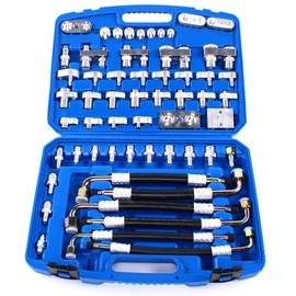 QUSKLISU Air Conditioning Leak Test Kits, 56pcs Air Conditioning Leak Detector Detection Tools Auto Repair Tool A/C Detection Repair Tool Kit for Car Truck