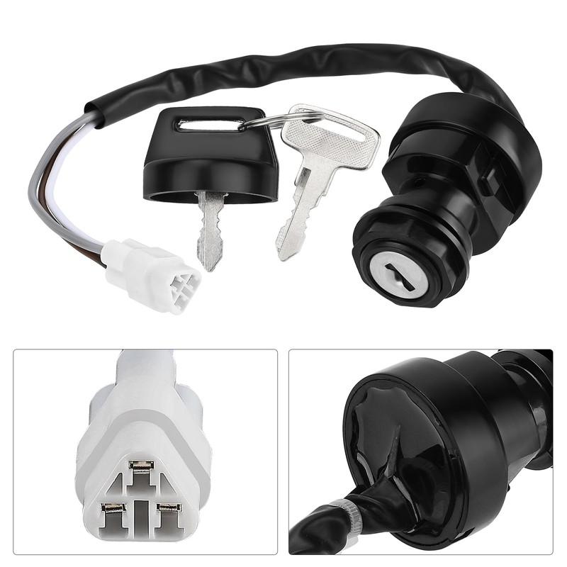 JAVIK Ignition Key Switch Fit for Kawasaki KFX700 2004-2011 Prairie