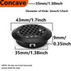 10 Pcs Stainless Steel Ventilation Cover, 35mm Concave Air Vent