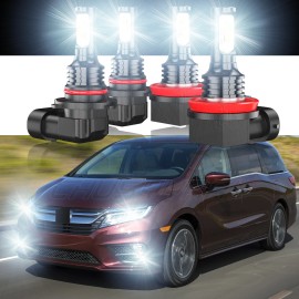 CHUSYYRAY For 2008-2018 Honda Odyssey LED DRL Daytime Running Light + Fog bulb 6000K White