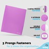Plastic Folders with Pockets and Prongs Purple - Two Pocket