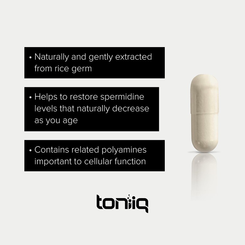 Toniiq Ultra Concentrated 500mg Spermidine Supplements for Men and Women