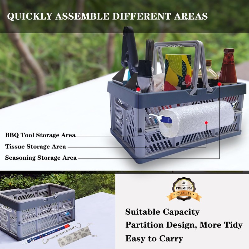 Rilltowpe BBQ Sauce&Tools Storage Basket it more convenient for you