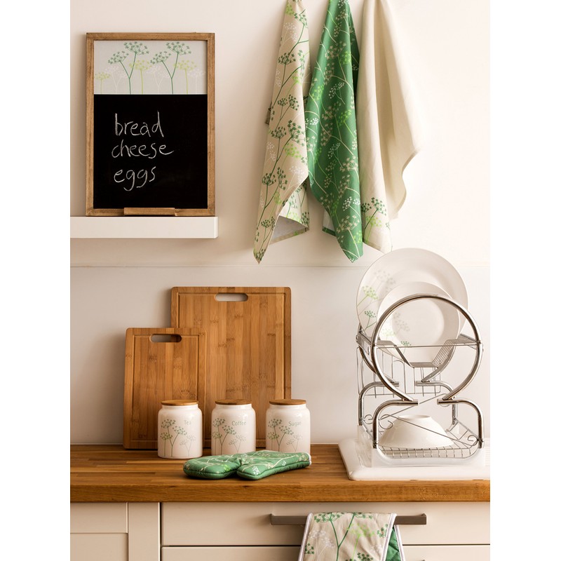 Premier Housewares Cow Parsley Single Oven Glove - Green