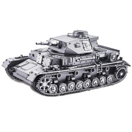 Piececool 3D Puzzle, IV Tank Metallic Nano Puzzle, 3D Metal Puzzle, Metal Model, Assembly Kit, No Glue Required, 4 Star Difficulty, Intermediate, Adult, Decorative, Figurine