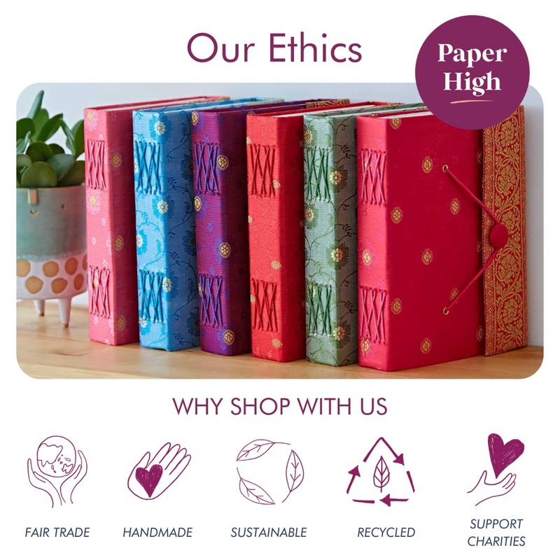 Sari Journal Large 14cm x 18.5cm - Pink - Unlined