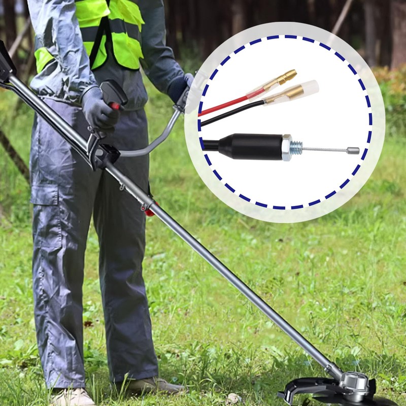 YINETTECH 2Pcs Strimmer Handle Switch Cable Brushcutter Throttle Trigger Cable