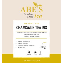 Abe's Tea | Herbal Tea | Premium Whole Loose Leaf Tea | Camomile Tea - | Flavour: Chamomile Tea | 80 Grams | Wonder Tea | 100% Natural Leaves from Germany