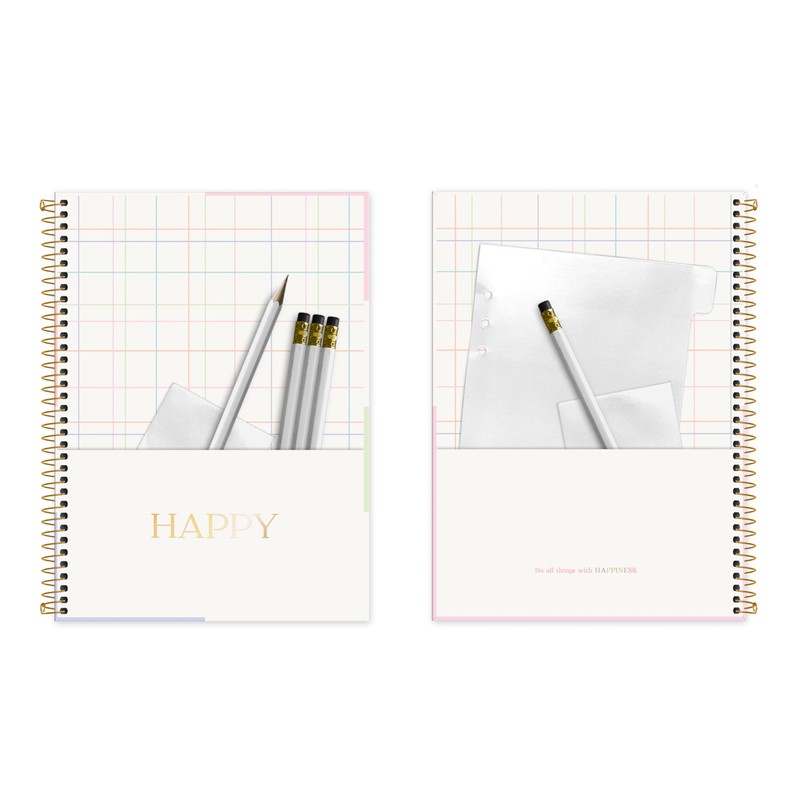 Hilroy Happy Notebook, 7.87" x 10.83", 160 Ruled, Perforated Pages/80