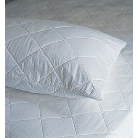 Factory2u One Pair of Egyptian Cotton Quilted Pillow Protectors Covers for 19" x 29" Pillows