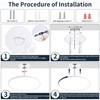20 Inch LED Dimmable Ceiling Light Fixture 40W - Round