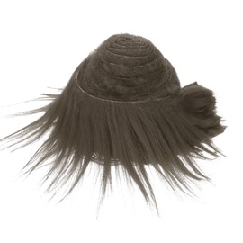 DMiotech 2"x60" Dark Brown Faux Fur Fabric for Crafts, Fluffy Faux Fur for DIY Projects, Gnomes, Animal Costumes, Cushions