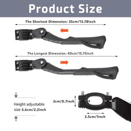 WUWWUT Bike Kickstand Adjustable Bike Bicycle Kick Stand, Aluminum Alloy Universal Bike Stand Kick with Anti-slip Rubber Feet for Mountain Bike and Road Bike of 24-29 Inch