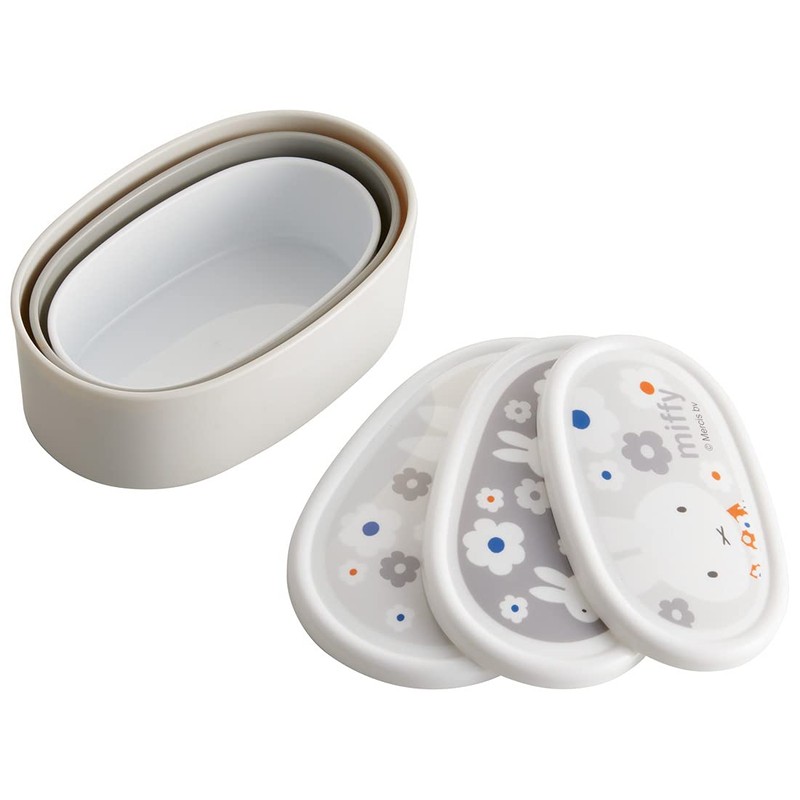 Skater SRS3SAG-A Antibacterial Bento Storage Containers, Set of 3, Miffy,