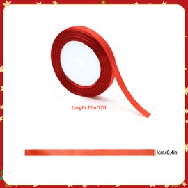 4 Rolls 10mm Christmas Ribbon Set, Christmas Ribbon for Gift Wrapping, Gold, Red, Green, Silver Ribbon Satin for Organza Christmas Ribbon, Packing, Wedding, Valentine Ribbon, DIY Crafts Xmas Ribbon