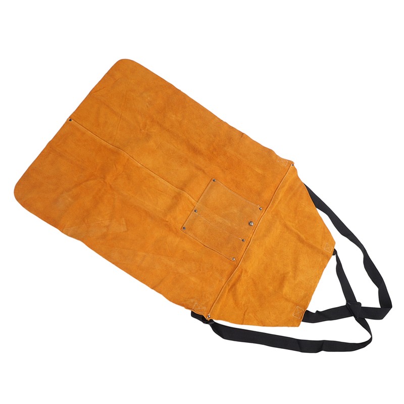 Welding Apron Leather Adjustable Strap Anti Splashing Flame Retardant for