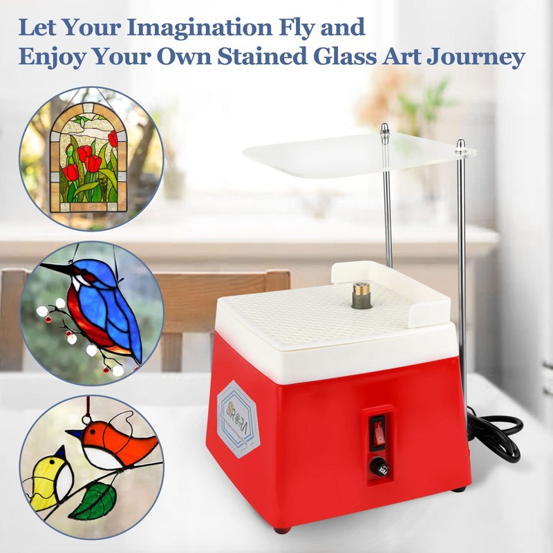 Stained Glass Grinder,4200r/min Mini DIY Grinding Tool, 110V 65W Portable