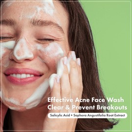 NATUREKIND Acne Deep Cleansing Foam, 3.4 fl oz (100 ml), Facial Cleansing Foam, Makeup Remover, Pores, Exfoliates, Sebum, Blackheads, Calm, Rough Skin, Acne, NatureKind, Korean Skin Care Cosmetics