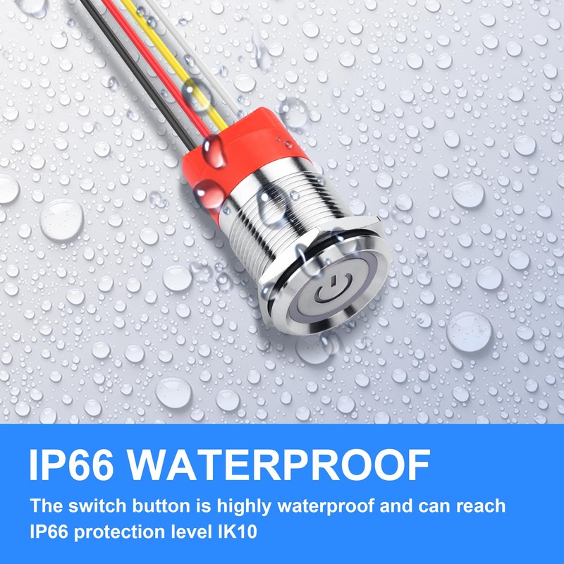 SinLoon 19 mm Touch Switch 0.74 Inch LED - Latching