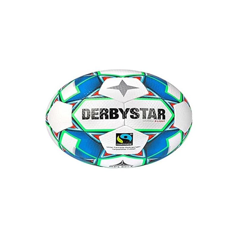 Derbystar Gamma S-Light V22 Football White Blue Green 3