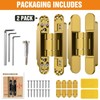 Lipshome 6" Hidden Door Hinge/Concealed Hinges,Invisible Hinges,Invisible Door Silent 180