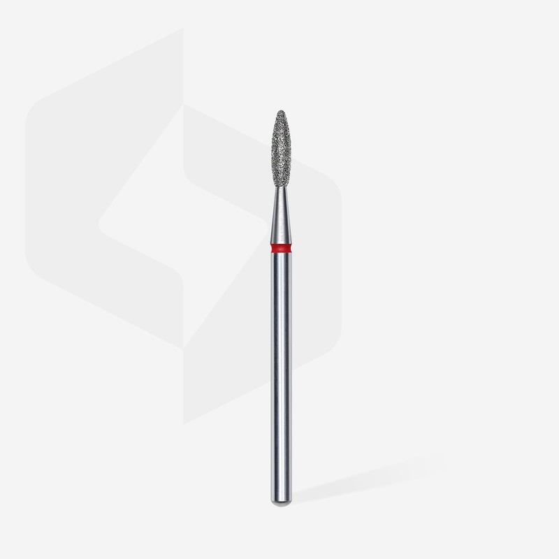 STALEKS PRO Nagelhautfräser-Set, 3-teilig, 2,1 x 0,8 mm, Flammenform (feine