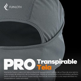 fuinloth Pasamontañas para Moto, Balaclava Solar Transpirable Protección UV Hombres y Mujeres Naranja