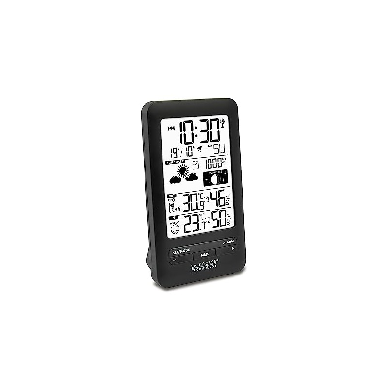 La Crosse Technology Weather Station with Moon Phases WS6210 Black