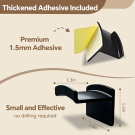 Diamerd Hat Hooks for Wall, Headband Holder Adhesive No Drilling Hat Racks Organizer for Door Closet, White, 14-Pack