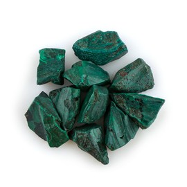 CRYSTALINES 10pcs Natural Raw Malachite Gemstones, DIY Jewelry Making, Wholesale Bulk Loose Supply, Chakra Healing Crystals, Gem Collection, Rough Stones, AAA Grade