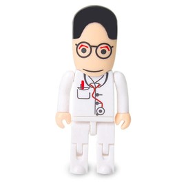 Novelty USB Flash Drive 64GB, LEIZHAN Doctor Robot Toy Character Thumb Drive Memory Stick for Kids Students Gift Pendrive